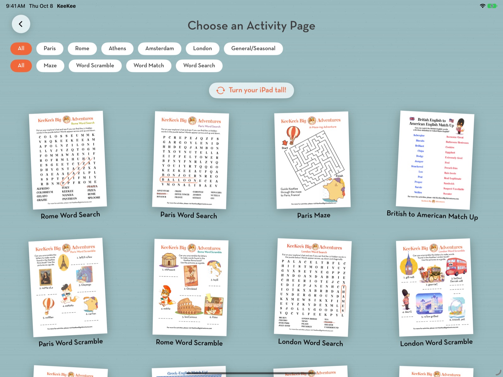 Mazes and word activities
