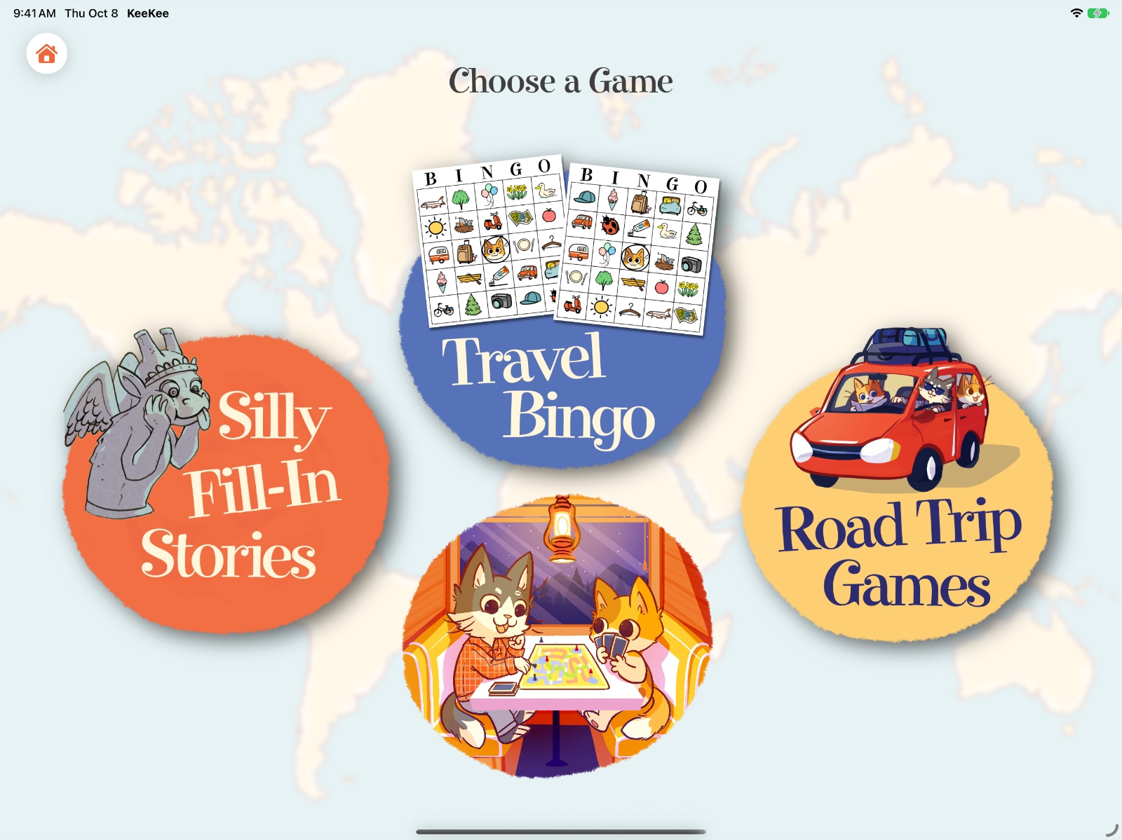 Two player Travel Bingo