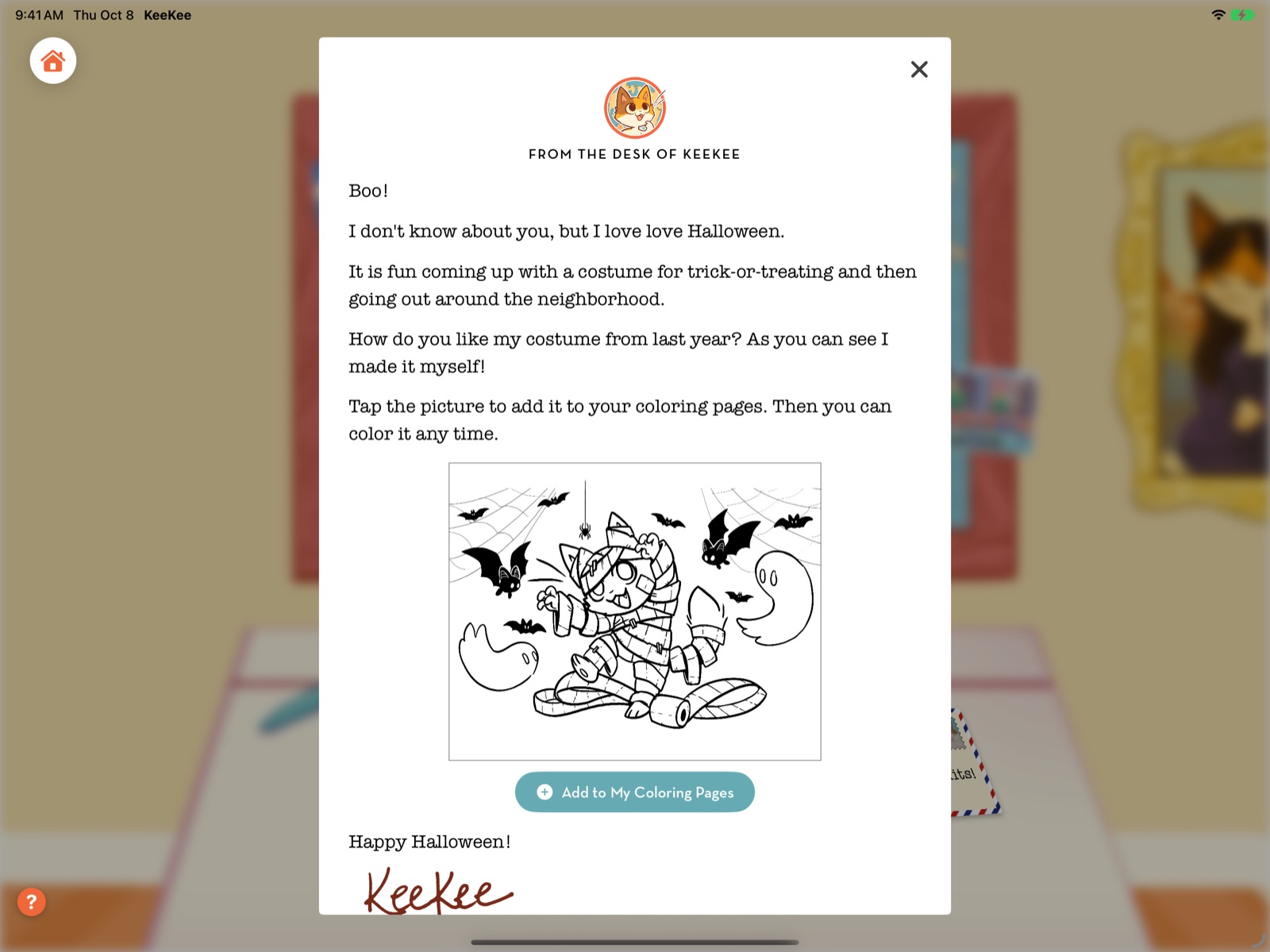 A letter from KeeKee
