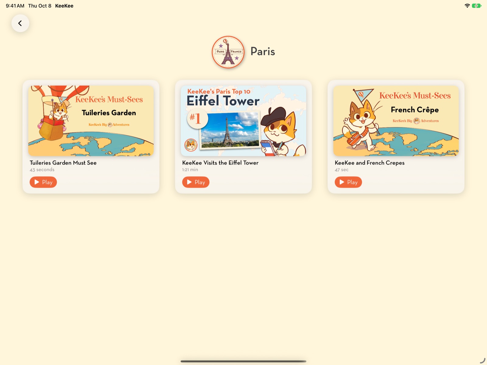 KeeKee videos about Paris