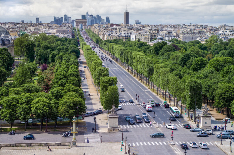 Champs-Elysees Arc de Triomphe Paris France