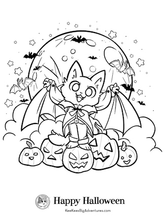 Halloween Coloring Page - KeeKee's Big Adventures