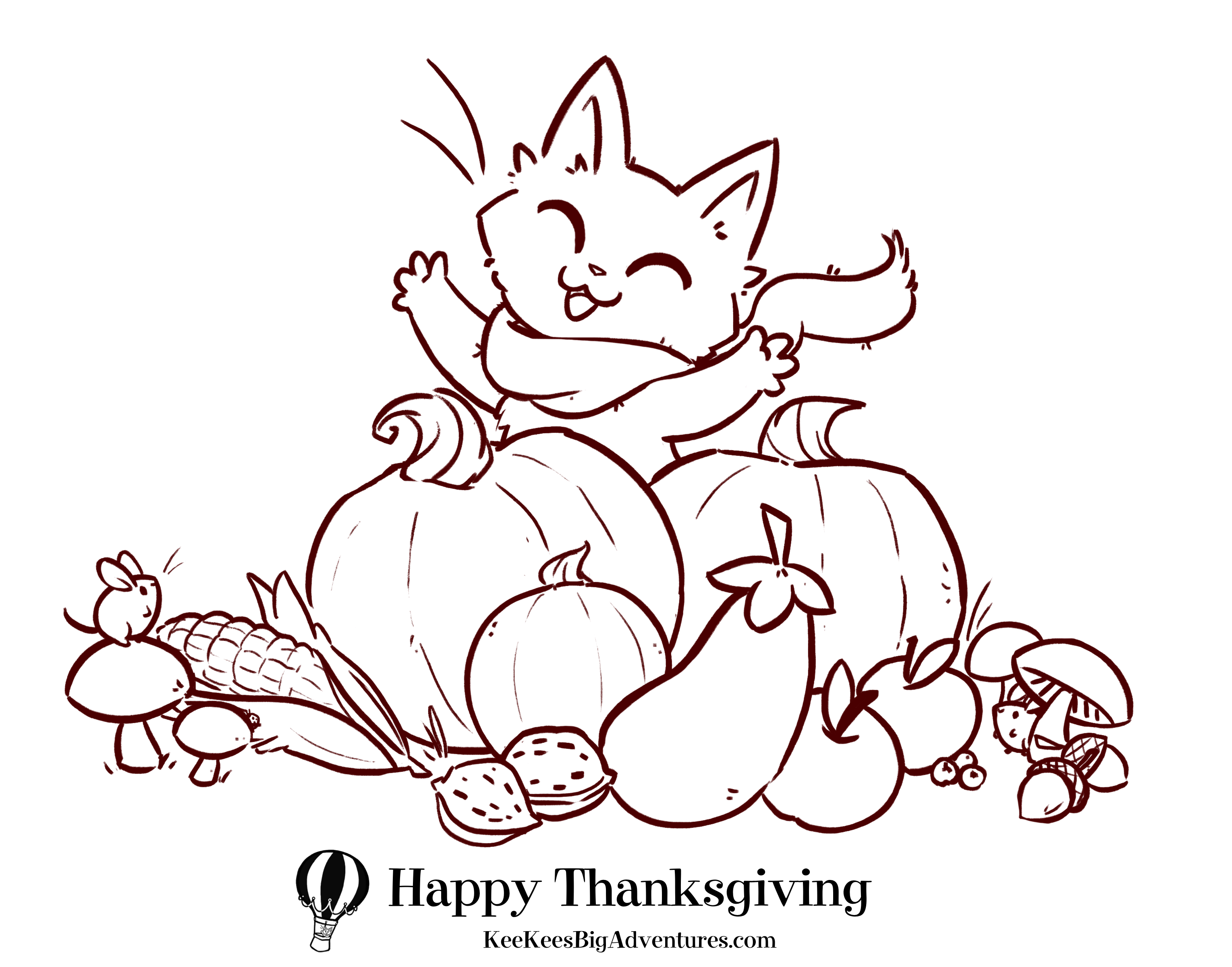KeeKee Thanksgiving 14 Coloring Page