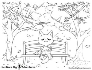 KeeKee_Cherry_Blossom_Coloring_Page