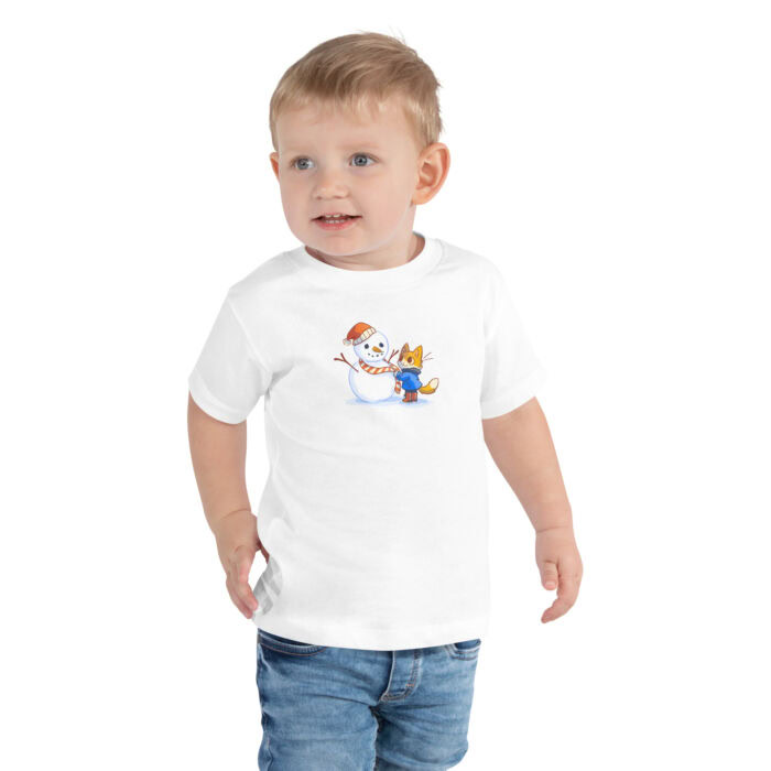 Snowman Toddler Short Sleeve Tee - Image 2