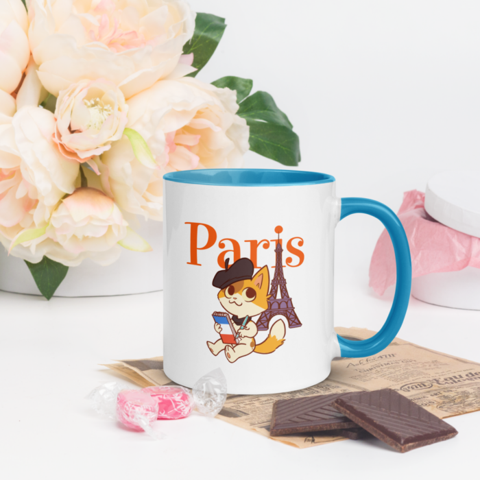 Paris KeeKee Mug with Colorful Inside - Image 4