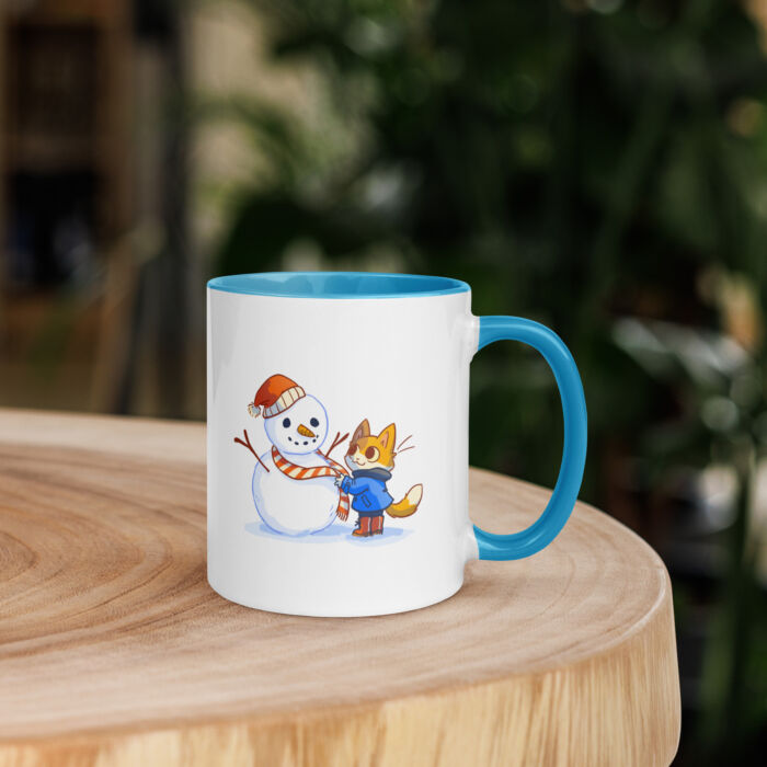 Snowman KeeKee Mug with Color Inside - Image 6